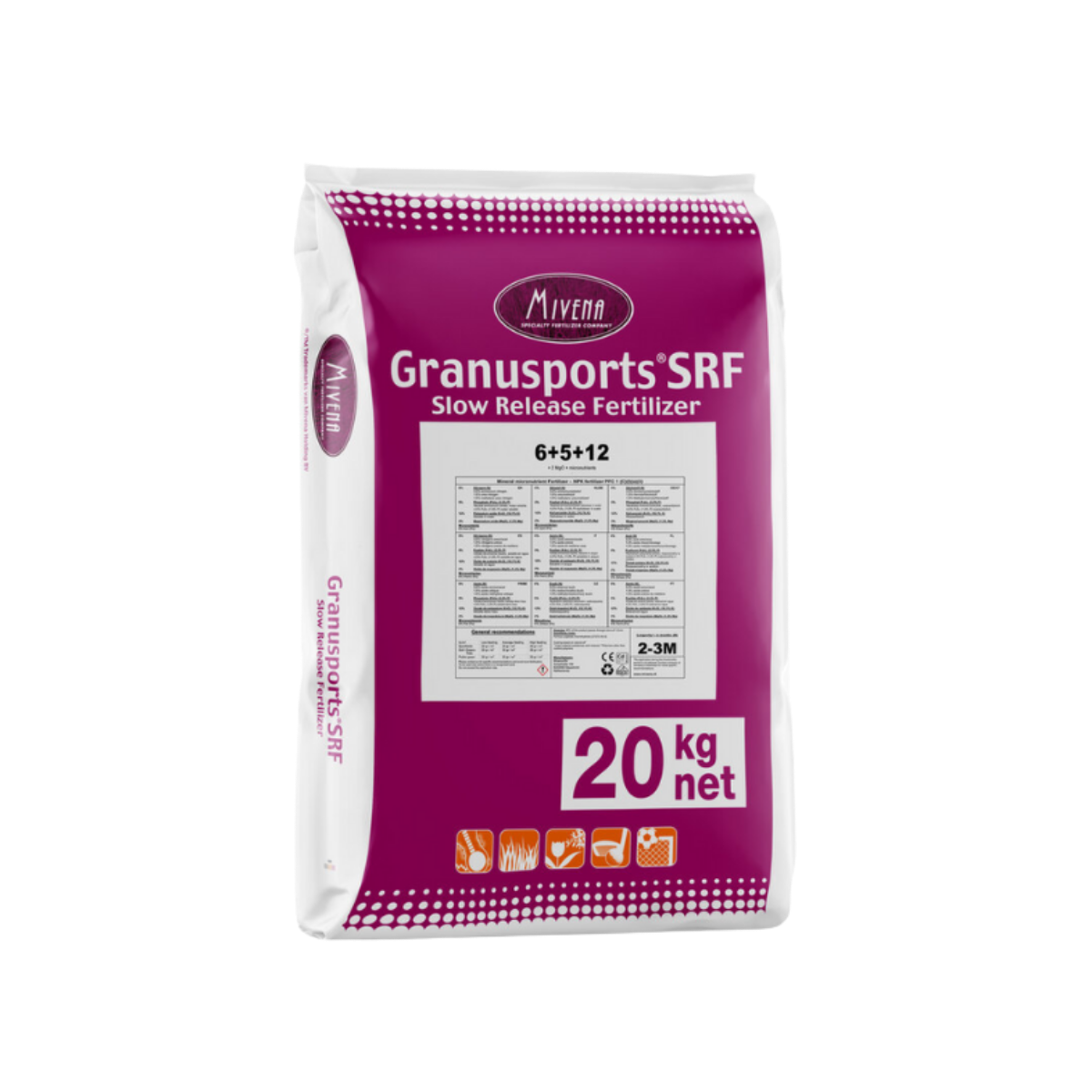 Kompleksväetis Granusports SRF 06+05+12+6Fe, 20 kg